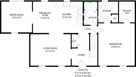 Cameron III Modular Home Floor Plan First Floor